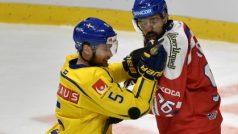 Richard Jarůšek v souboji se Švédem Larssonem
