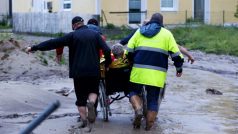 Bavorská obec Simbach am Inn postižená záplavami