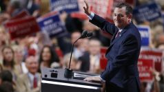 Senátor Ted Cruz při projevu na republikánském sjezdu