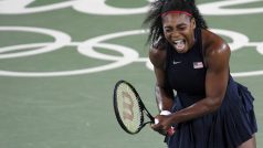 Americká tenistka Serena Williamsová při boji proti Ukrajince Elině Svitolině..JPG