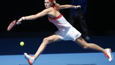 Petra Kvitová během turnaje v New Havenu