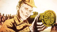 Ruský voják Andrej Timošenkov v animovaném filmu studia Patriot.