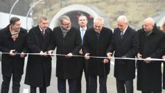 Otevření úseku dálnice D8. Zeman, Babiš, Ťok