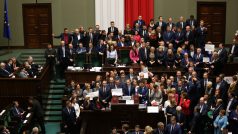 Protestující v Polsku