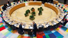 Jednací místnost Evropské rady v Bruselu