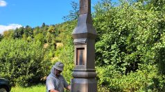 Památník ve Starém Hrozenkově na počet Valachů bránicích světlovské panství