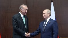 Turecký prezident Recep Tayyip Erdogan a jeho ruský protějšek Vladimir Putin (13. října 2022)