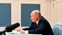 Videokonference prezidentů Ruska a Číny Vladimira Putina a Si Ťin-pchinga