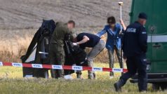 Části jednoho ze sestřelených ruských dronů se našly u obce Wohyń na východě Polska