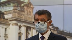 Premiér Andrej Babiš na úterní tiskové konferenci ke koronaviru