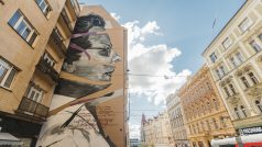 Mural připomínající 75. výročí justiční vraždy Milady Horákové