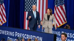 Prezident Joe Biden a pravděpodobná demokratická kandidátka pro nadcházející volby Kamala Harrisová ve státě Maryland