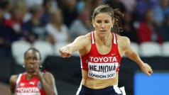 Překážkářka Zuzana Hejnová při rozběhu na MS v Londýně