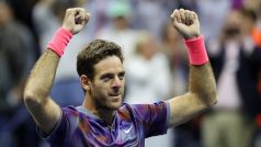 Juan Martin Del Potro po výhře nad Rogerem Federerem