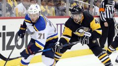 Vladimír Sobotka při zápase NHL proti Pittsburghu
