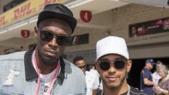 Usain Bolt a Lewis Hamilton