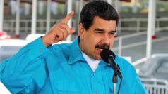 Venezuelský prezident Nicolás Maduro během projevu v Caracasu.