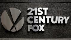 Logo společnosti 21st Century Fox v centrále společnosti News Corporation v New Yorku.