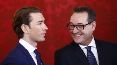 Rakouský kancléř Sebastian Kurz a vicekancléř Heinz-Christian Strache