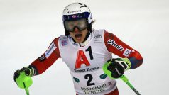 Naštvaný Henrik Kristoffersen v cíli Slalomu ve Schladmingu