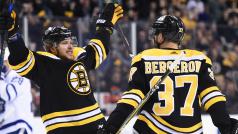 Spolupráce Davida Pastrňáka s Patrickem Bergeronem táhne Medvědy tabulkou NHL