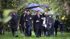 Francouzský prezident Emmanuel Macron při návštěvě Korsiky