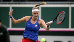 Petra Kvitová během utkání Fed Cupu