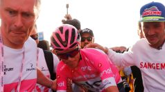 Chris Froome po dojezdu poslední etapě Giro d&#039;Italia 2018, v němž  zvitězil.