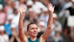 Simona Halepová po vítězství na Roland Garros