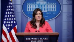 U.S. White House Press Secretary Sarah Huckabee Sanders holds the daily briefing at the White House in Washington, D.C., U.S., June 18, 2018. REUTERS/Leah Millis