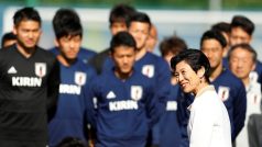 Princezna Takamado, vzácná návštěva fotbalistů Japonska