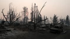 Následky požáru v kalifornském městě Paradise