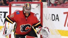 David Rittich od San Jose pětkrát inkasoval, přesto vydržel v bráně do konce a slavil výhru Calgary