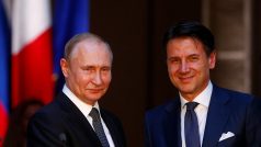 Vladimir Putin a Giuseppe Conte