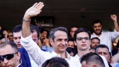 Stranický předseda konzervativní opoziční strany Nová demokracie Kyriakos Mitsotakis.