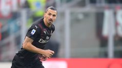 Zlatan Ibrahimović během svého obnoveného debutu v dresu AC Milán proti Sampdorii