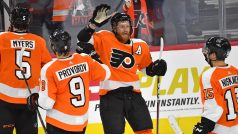 Jakub Voráček se v dresu Philadelphie Flyers blýskl proti Columbusu dvěma kanadskými body