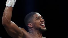 Anthony Joshua slaví triumf nad Pulevem