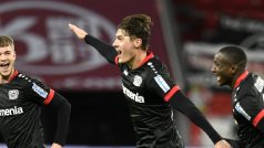 Patrik Schick slaví gól proti Bayernu.