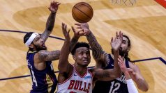 Utkání basketbalové NBA mezi Chicagem a New Orleans