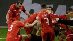 Fotbalisté Severní Makedonie slaví vítězství na hřišti Německa