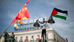 Propalestinská demonstrace v Madridu