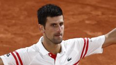 Novak Djoković po výhře nad Rafaelem Nadalem