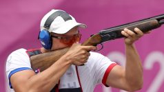 Český skeetař Jakub Tomeček na olympijských hrách v Tokiu