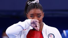 Simone Bilesová, členka amerického gymnastického týmu na olympiádě