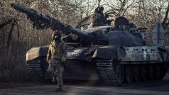 Ukrajinští tankisté u Bachmutu