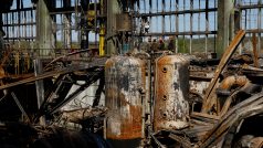 Ukrajinská tepelná elektrárna poškozená ruskými raketovými údery