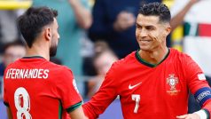 Critiano Ronaldo připravil v utkání s Tureckem gól pro spoluhráče Bruna Fernandese