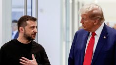 Ukrajinský prezident Volodymyr Zelenskyj a prezident USA Donald Trump