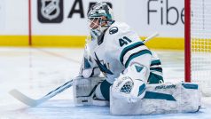 Vítek Vaněček v dresu San Jose Sharks